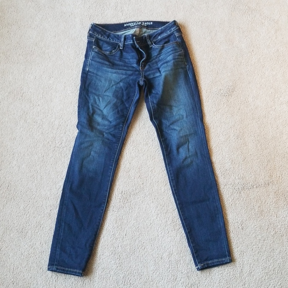 American eagle super stretchy skinny jeans 8